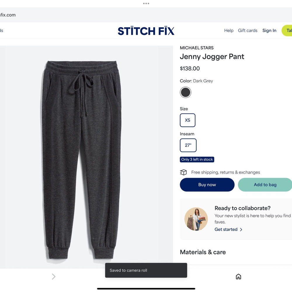 NWT Michael Stars Navy Blue Jenny Jogger Pants - Picture 6 of 6